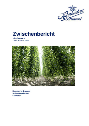 Thumbnail Kulmbacher Brauerei Half-year Report 2020-h1