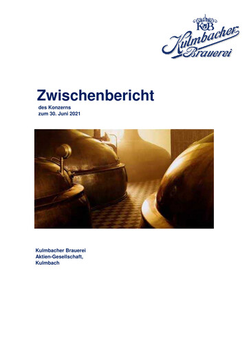 Thumbnail Kulmbacher Brauerei Half-year Report 2021-h1