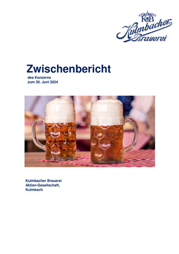 Thumbnail Kulmbacher Brauerei Half-year Report 2024-h1