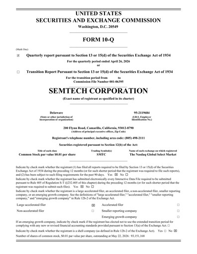 Thumbnail Semtech Quarterly Report 2027-q1