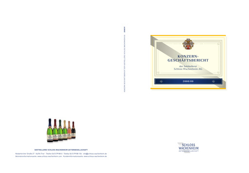 Thumbnail Schloss Wachenheim Annual Report 2008-2009