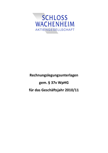 Thumbnail Schloss Wachenheim Financial Statement 2010-2011