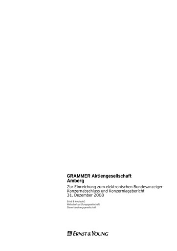 Thumbnail Grammer AG Financial Report 2008