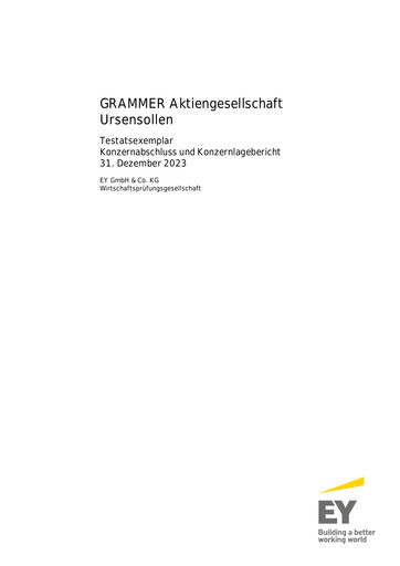 Thumbnail Grammer AG Financial Report 2023