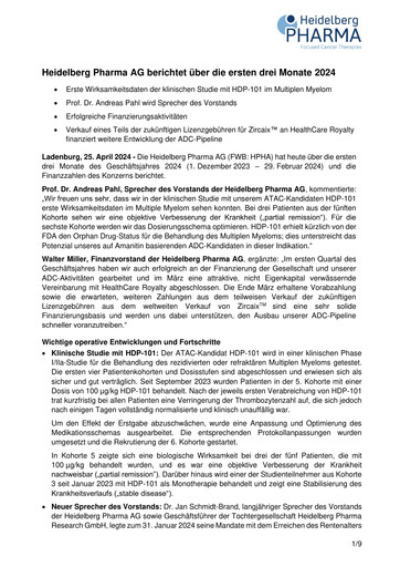 Thumbnail Heidelberg Pharma Quarterly Report 2024-q1