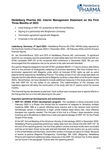 Thumbnail Heidelberg Pharma Quarterly Report 2023-q1