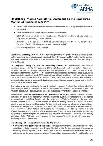 Thumbnail Heidelberg Pharma Quarterly Report 2026-q1