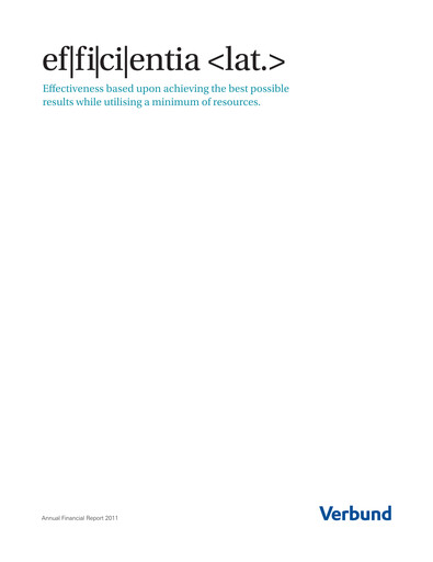 Thumbnail Verbund AG

 Financial Statement 2011