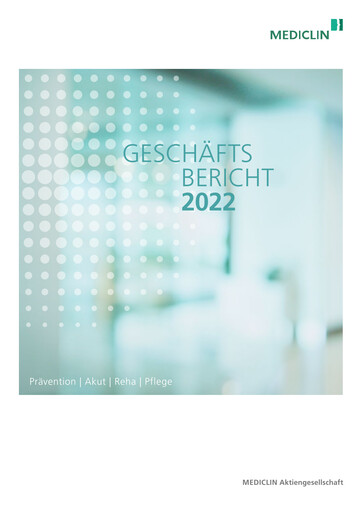 Miniature Mediclin Rapport annuel 2022