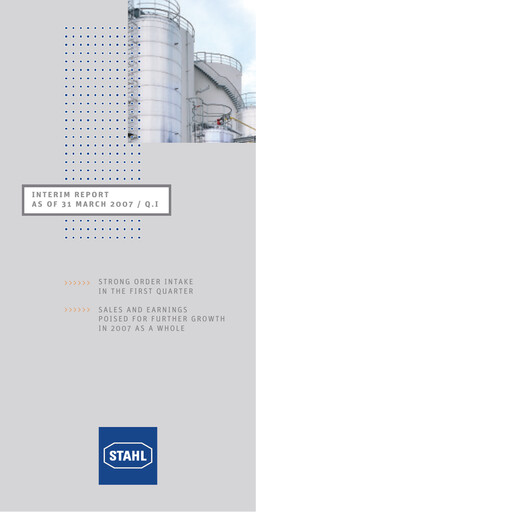 Thumbnail R. Stahl AG Quarterly Report 2007-q1