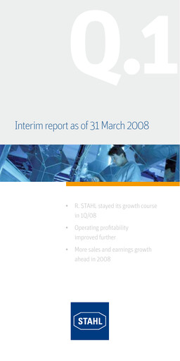 Thumbnail R. Stahl AG Quarterly Report 2008-q1