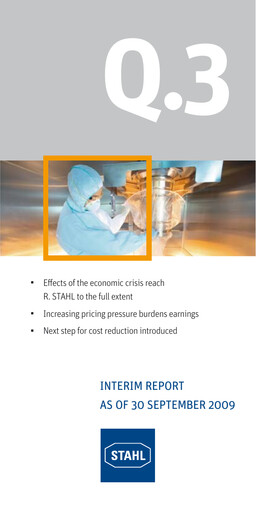 Thumbnail R. Stahl AG Quarterly Report 2009-q3