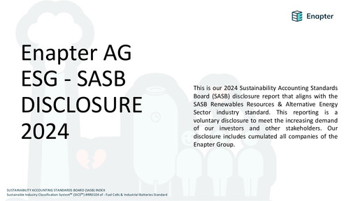 Thumbnail Enapter AG ESG Report 2024