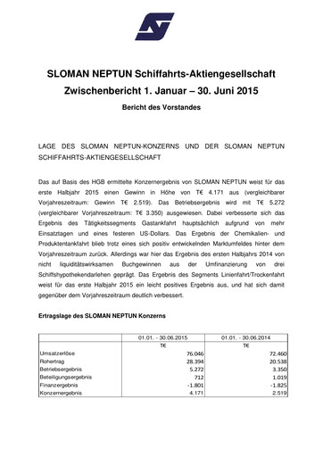 Thumbnail Sloman Neptun Half-year Report 2015-h1
