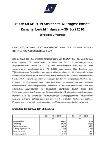Thumbnail Sloman Neptun Half-year Report 2016-h1