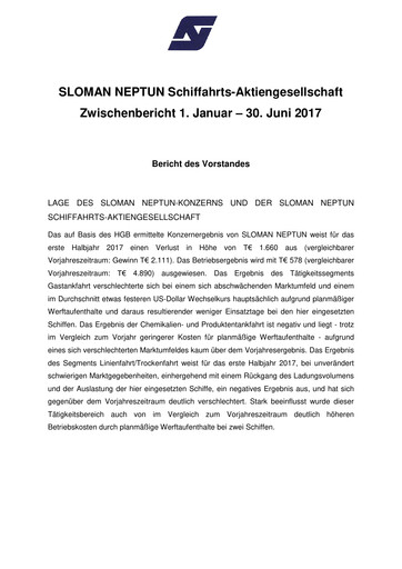 Thumbnail Sloman Neptun Half-year Report 2017-h1