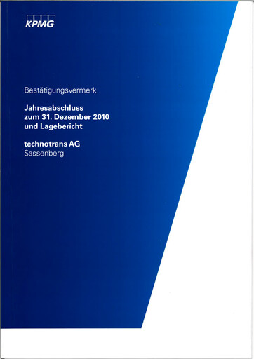 Thumbnail technotrans Financial Statement 2010