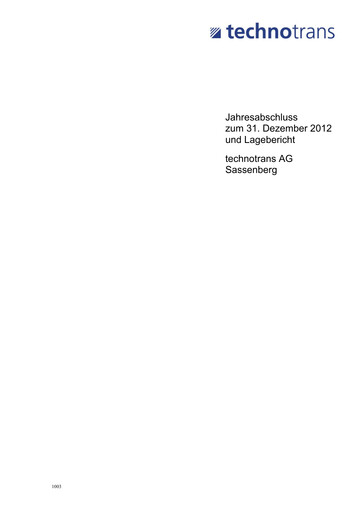 Thumbnail technotrans Financial Statement 2012