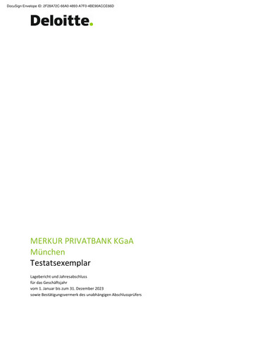 Thumbnail Merkur PrivatBank Financial Statement 2023