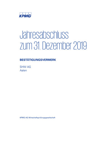 Miniature SHW AG Bilan financier 2019