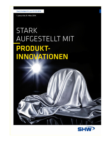 Miniature SHW AG Rapport trimestriel 2014-q1