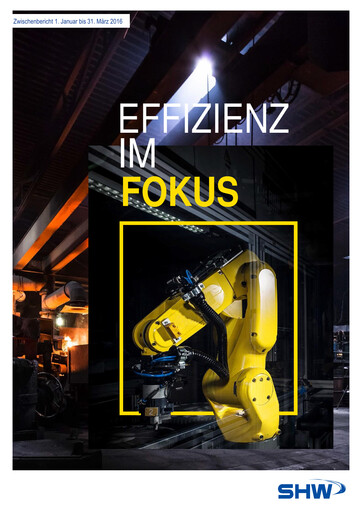 Miniature SHW AG Rapport trimestriel 2016-q1