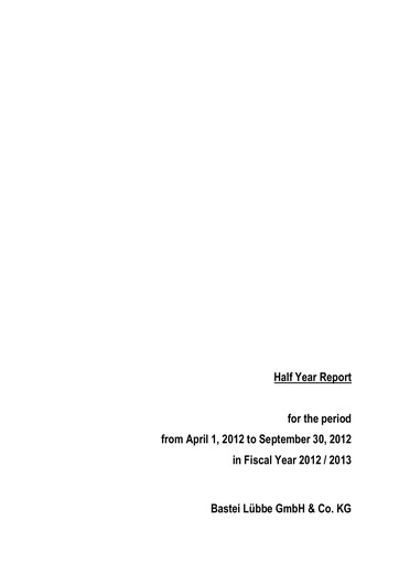 Miniature Bastei Lübbe Rapport semestriel 2012-h1