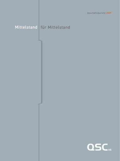 Thumbnail q.beyond Annual Report 2009