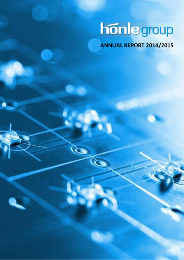 Thumbnail Dr. Hönle AG Annual Report 2014-2015
