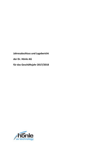 Thumbnail Dr. Hönle AG Financial Statement 2017-2018