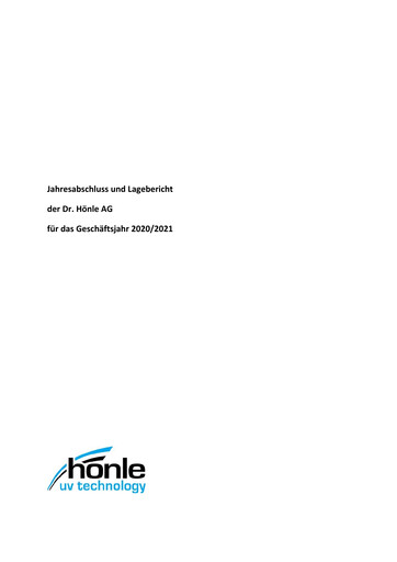 Thumbnail Dr. Hönle AG Financial Statement 2020-2021