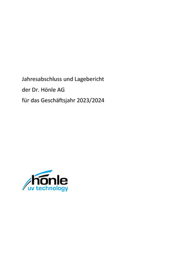 Thumbnail Dr. Hönle AG Financial Statement 2023-2024