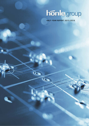 Thumbnail Dr. Hönle AG Half-year Report 2015-2016-h1