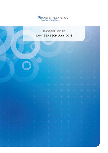 Thumbnail Masterflex Financial Statement 2016