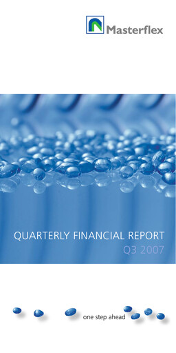Vorschaubild Masterflex Quartalsbericht 2007-q3