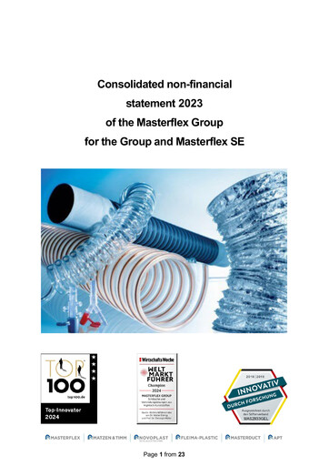 Thumbnail Masterflex Sustainability Report 2023