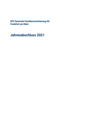 Thumbnail DFV Deutsche Familienversicherung Financial Statement 2021