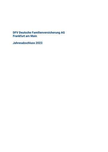 Vorschaubild DFV Deutsche Familienversicherung Finanzmitteilung 2023
