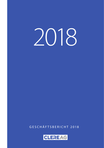 Thumbnail Clere AG Annual Report 2018