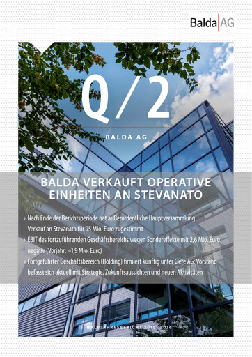 Thumbnail Clere AG Half-year Report 2015-2016-h1