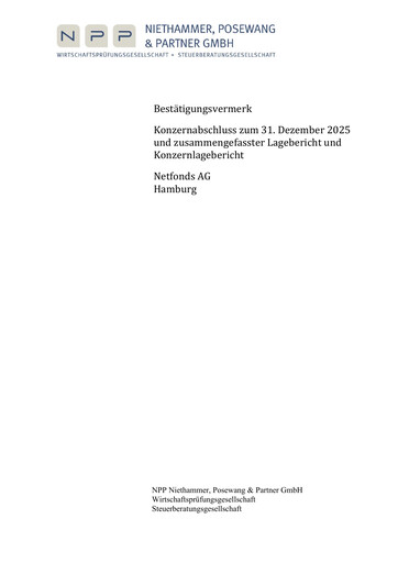 Miniature Netfonds AG Bilan financier 2025