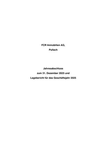 Thumbnail FCR Immobilien Financial Statement 2025