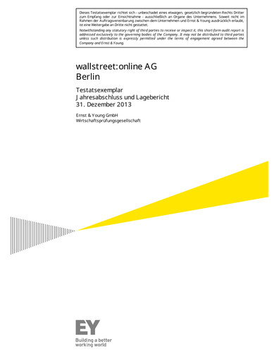 Thumbnail Smartbroker Holding Financial Statement 2013