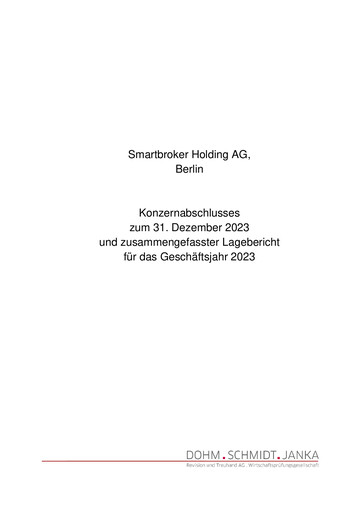 Thumbnail Smartbroker Holding Financial Statement 2023