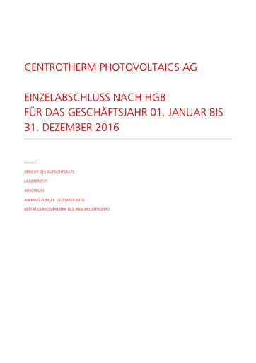 Thumbnail centrotherm international Financial Statement 2016