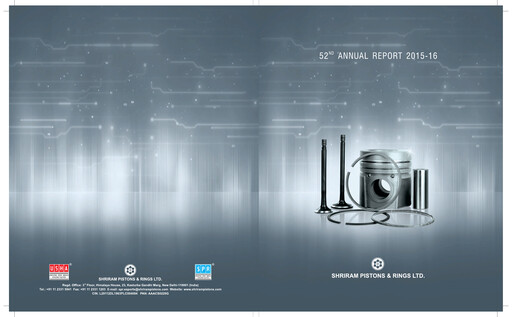 Miniature Shriram Pistons & Rings Rapport annuel 2015-2016