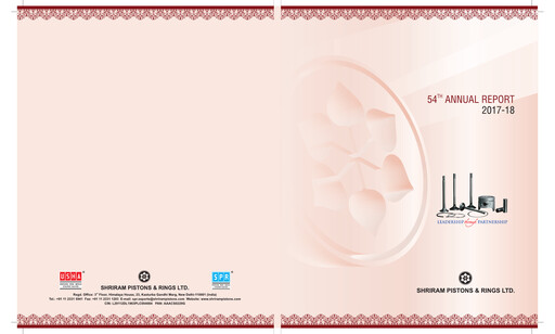 Miniature Shriram Pistons & Rings Rapport annuel 2017-2018