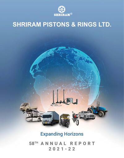 Miniature Shriram Pistons & Rings Rapport annuel 2021-2022