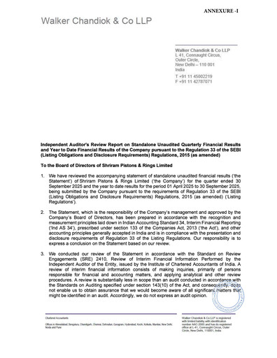 Thumbnail Shriram Pistons & Rings Quarterly Report 2025-q2