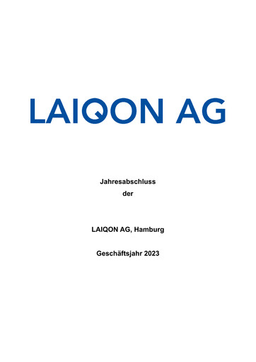 Thumbnail Laiqon AG Financial Statement 2023